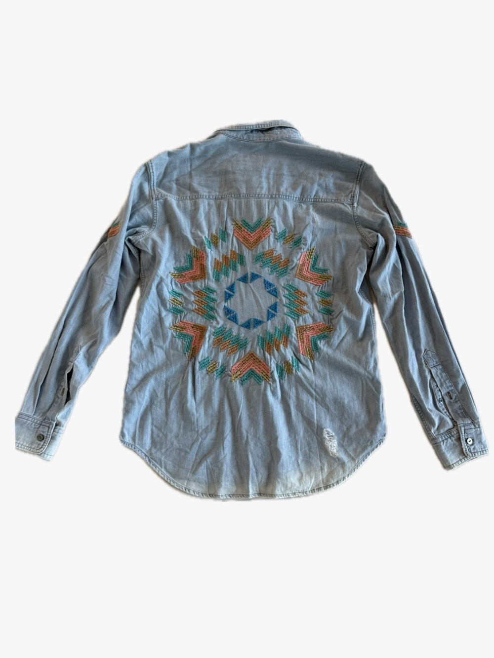 Rails Chambray Aztec Button Down